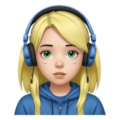 Girl listening to Billie eilish  sticker