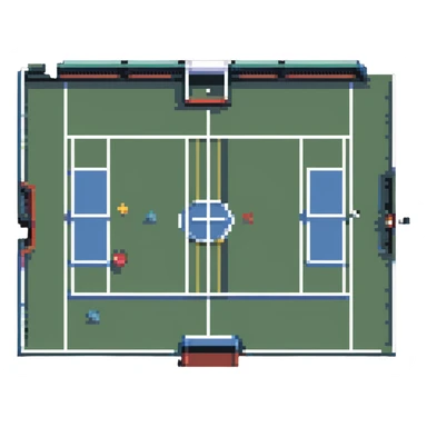 tennis court sticker