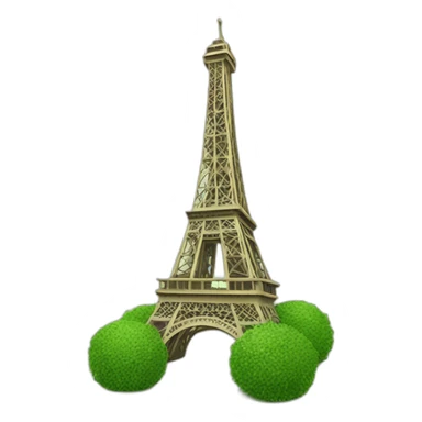 Tour Eiffel avec de l'herbes sticker