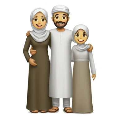 Happy Muslims family sticker