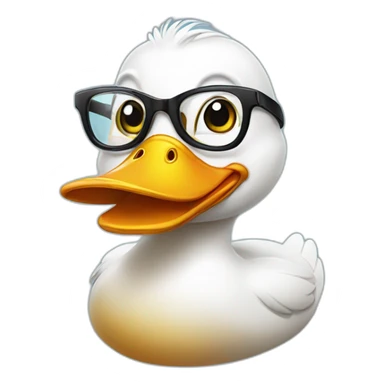 duck with glasses sticker