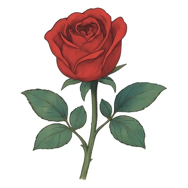 ghibli style rose sticker