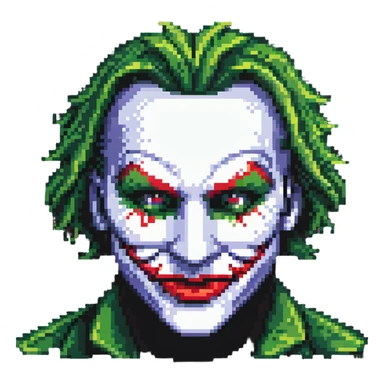 hacker with half red half green joker mask sticker