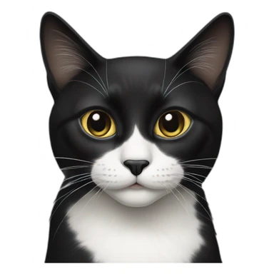 black-cat-with-white-breast sticker
