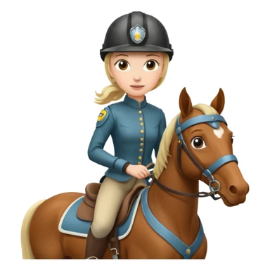 women on horse sticker