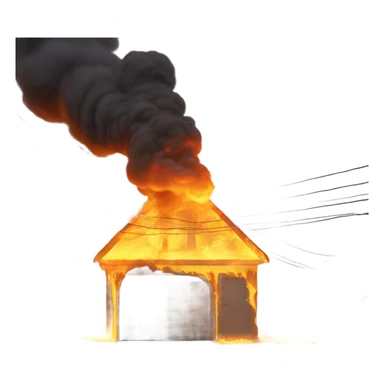 Fire on power conduit sticker