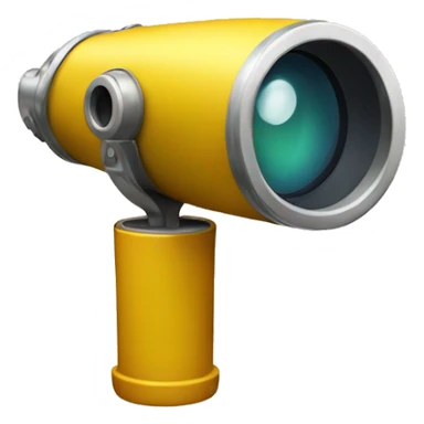 yellow emoji face with a spyglass sticker