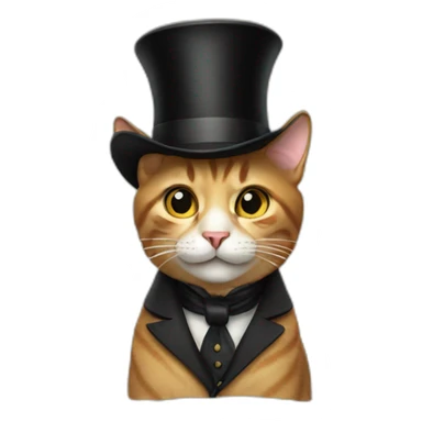 cat with tophat sticker