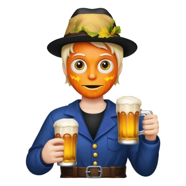 Halloween with beer sticker