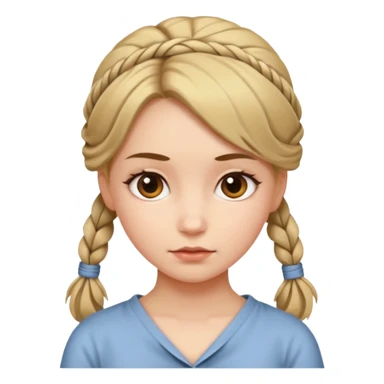 Saçı bağlı kız sticker