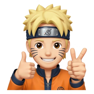 naruto shows thumbsup sticker