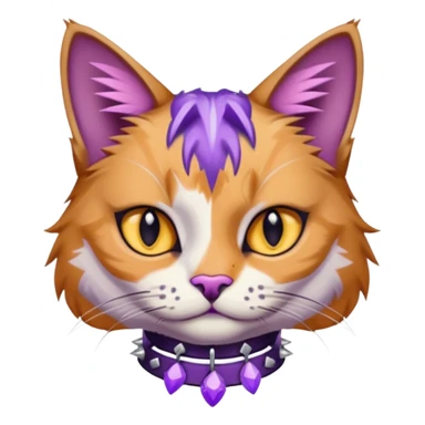 Cailco cat hybrid wildcat collar purple spike a sticker