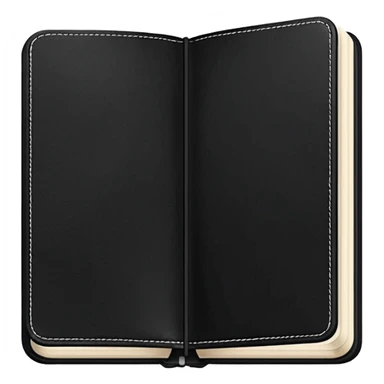 Aesthetic light black note journal book sticker