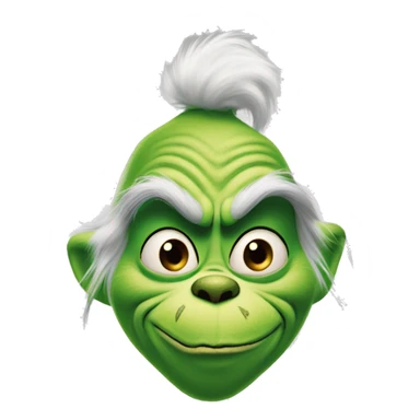 The grinch with a stretched out face ￼ sticker