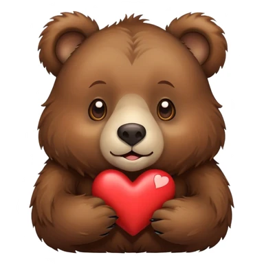 bear with heart sticker