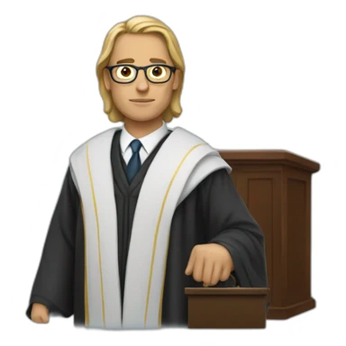lawyer Wearing a robe sticker