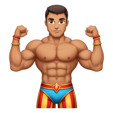 Vintage Circus strong man sticker