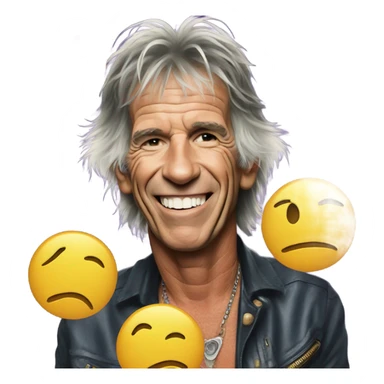 Keith richards smiley sticker