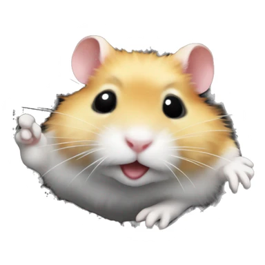 Hamster on Mitsubishi lancer black  sticker