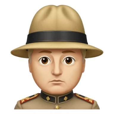 Mussolini com chapéu de penacho sticker