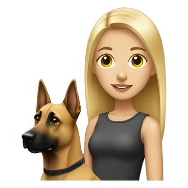 Blonde girl with malinois sticker