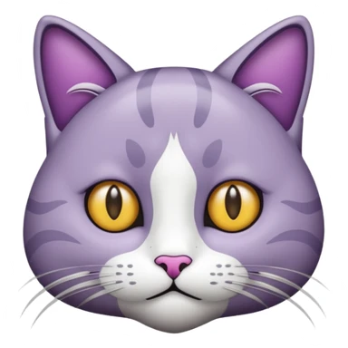 een kat met een paarse staart sticker