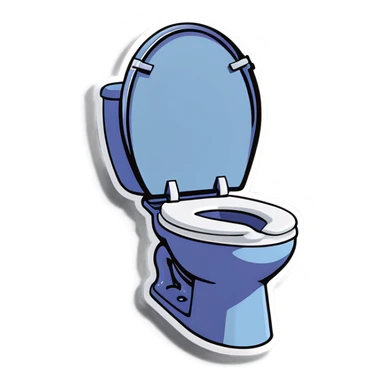 A toilet wiping it own butt sticker