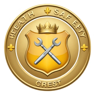 health and safety crest sticker