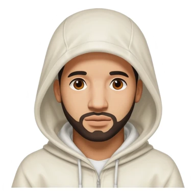 drake wearing white hood sticker