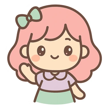 cute girl, kawaii style sticker