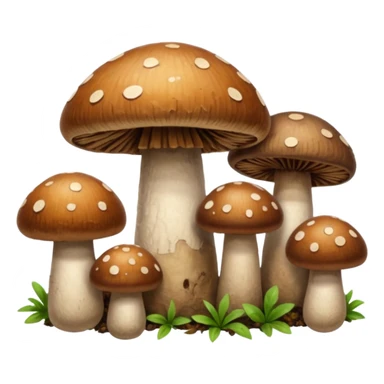 brown mushrooms sticker