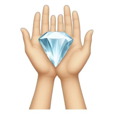 two hands shaped like a diamond sticker