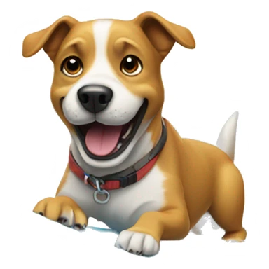 dog on the surf sticker