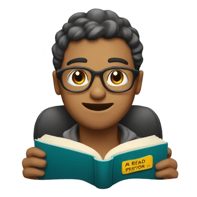read a book person sticker