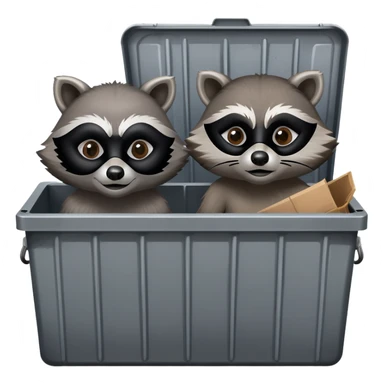 Raccoons in a dumpster sticker
