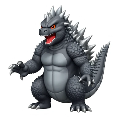godzilla yelling sticker
