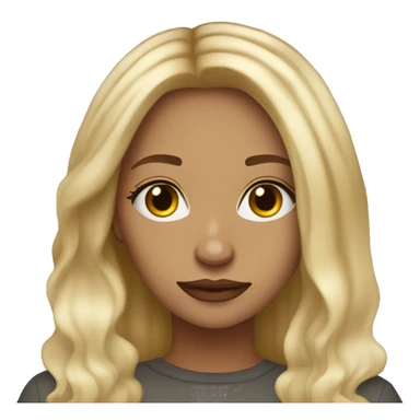 Female cold blond ombre hair light Skin looking Empathie sticker
