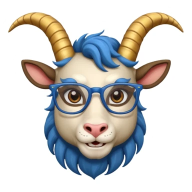 Capricorn with glasses sticker