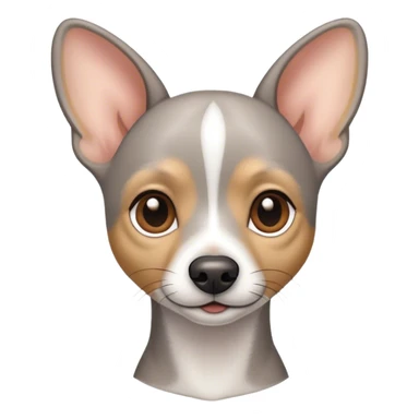 Gray rat terrier dog  sticker