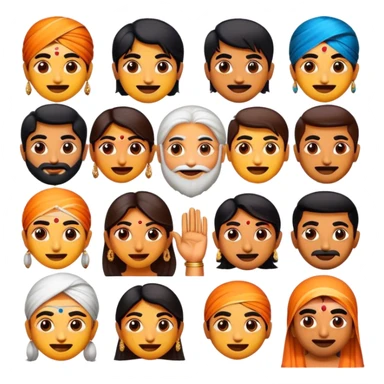 Cinematic Realistic Bollywood Pop Culture Emoji, featuring an energetic portrayal of Indian cinema rendered with dynamic textures and lively, colorful lighting. sticker