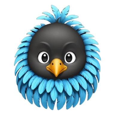 Un bebe oiseau mignon noir sticker