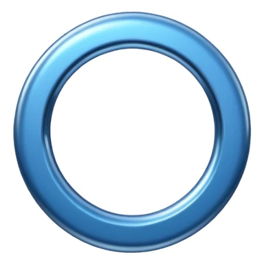 blue ring-shaped metallic object with a small hole in the middle sticker