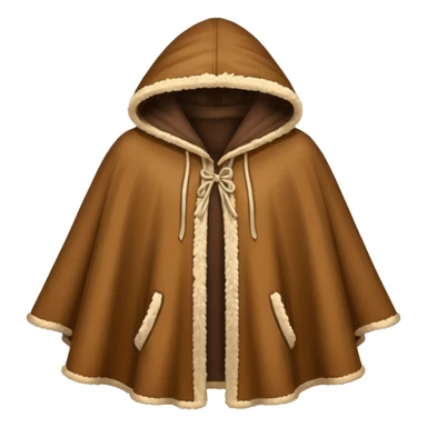 A hooded animal-skin cape lined with warm wool.










 sticker