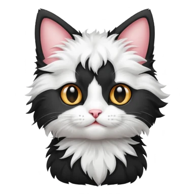 black and white kitten sticker