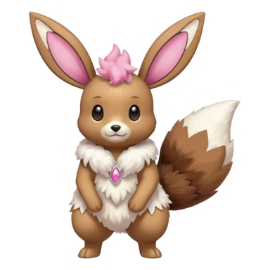 Lopunny-Buneary-Eevee-fusion (full body) sticker