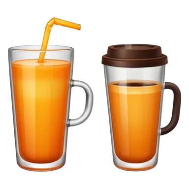 coffe and orange juice  sticker