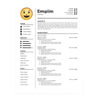 resume on paper sticker