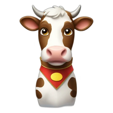 A super hero cow sticker