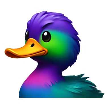 saturated colorful duck  sticker