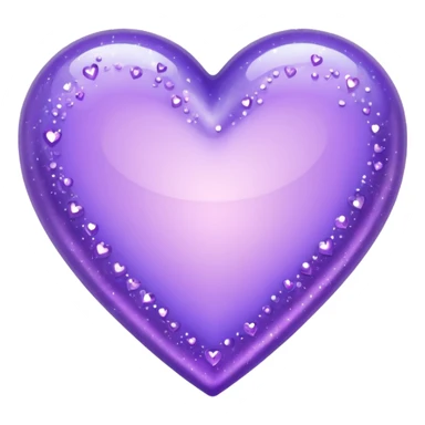 lavender heart with a sparkle effect sticker